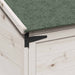 Tuinschuur met dak Wit 59 x 56 x 113,5 cm Massief Vurenhout