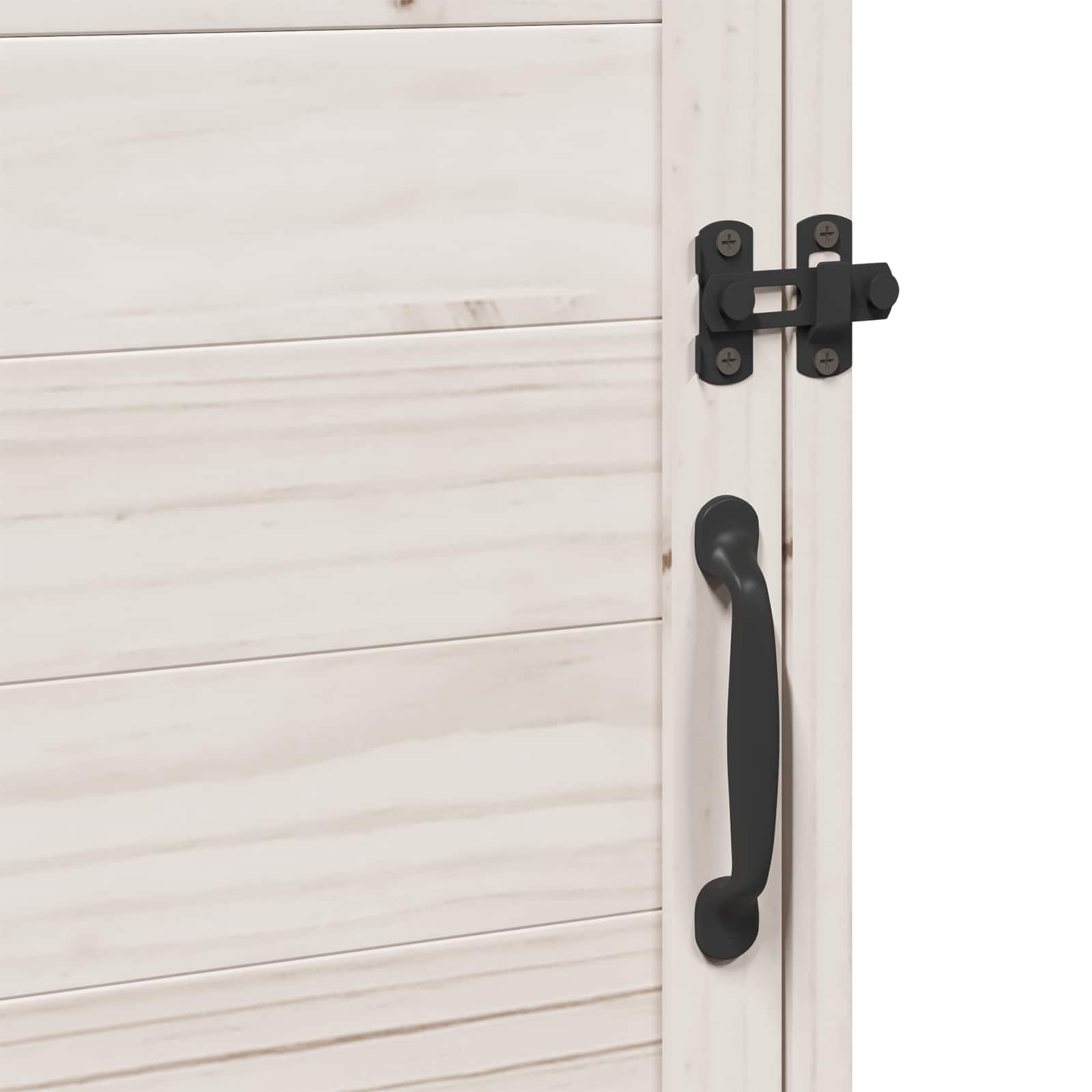 Tuinschuur met dak Wit 59 x 56 x 113,5 cm Massief Vurenhout