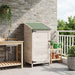 Tuinschuur met dak Wit 59 x 56 x 113,5 cm Massief Vurenhout