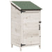 Tuinschuur met dak Wit 59 x 56 x 113,5 cm Massief Vurenhout