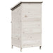 Tuinschuur met dak Wit 59 x 56 x 113,5 cm Massief Vurenhout