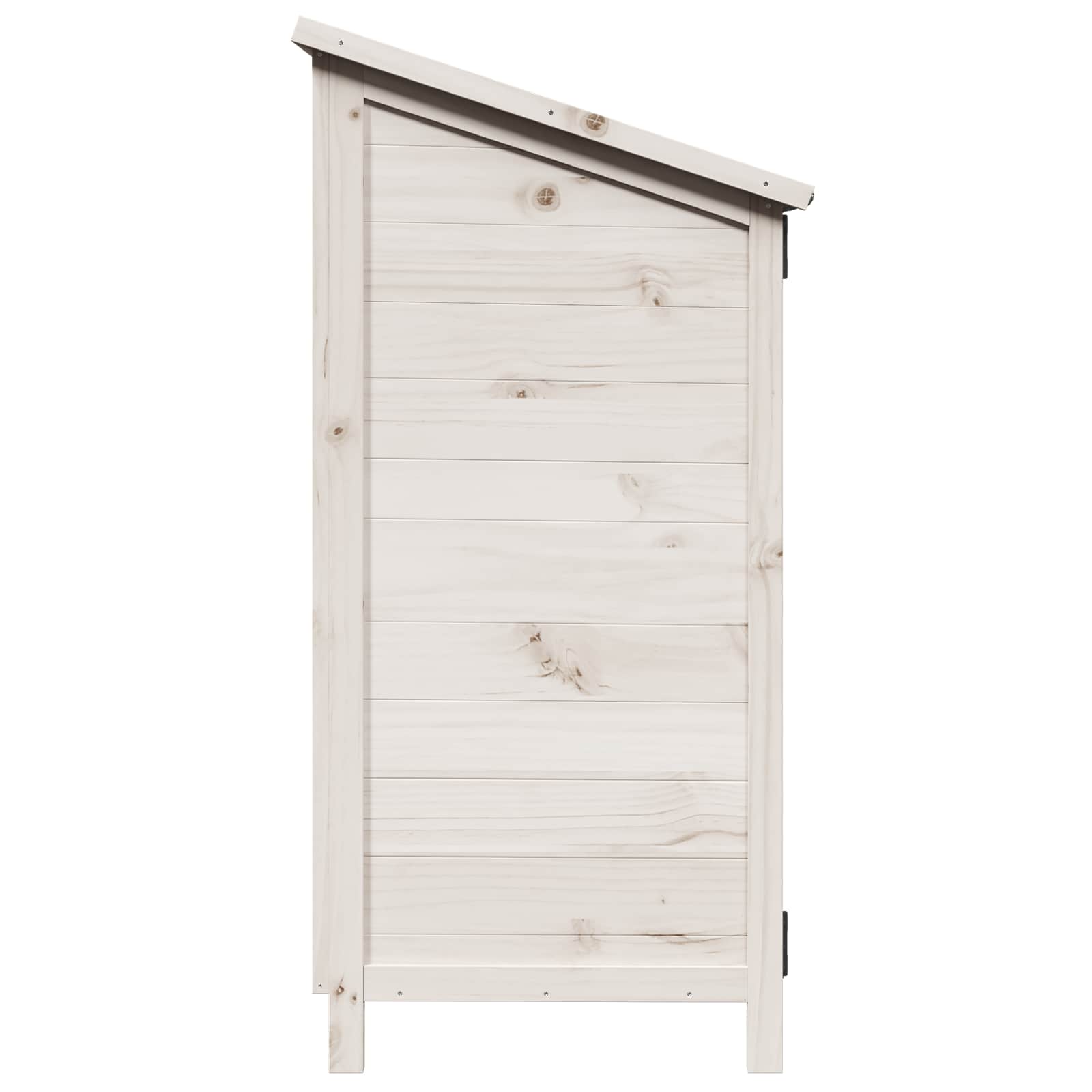 Tuinschuur met dak Wit 59 x 56 x 113,5 cm Massief Vurenhout