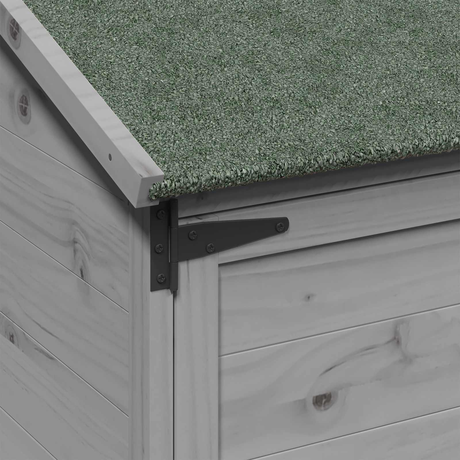 Tuinschuur met dak Grijs 59 x 56 x 113,5 cm Massief Vurenhout