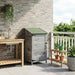 Tuinschuur met dak Grijs 59 x 56 x 113,5 cm Massief Vurenhout