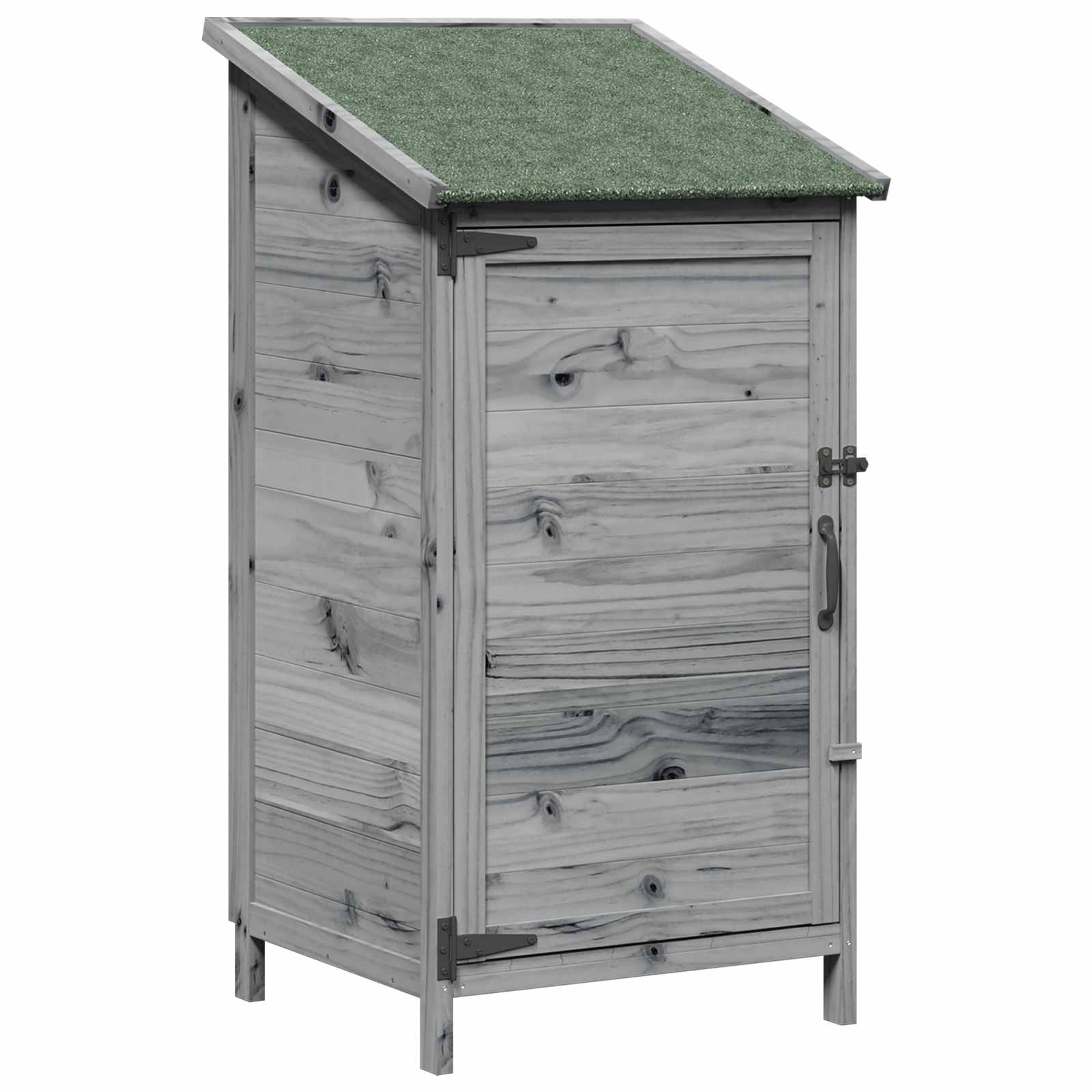 Tuinschuur met dak Grijs 59 x 56 x 113,5 cm Massief Vurenhout