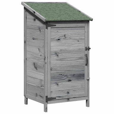 Tuinschuur met dak Grijs 59 x 56 x 113,5 cm Massief Vurenhout