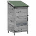 Tuinschuur met dak Grijs 59 x 56 x 113,5 cm Massief Vurenhout