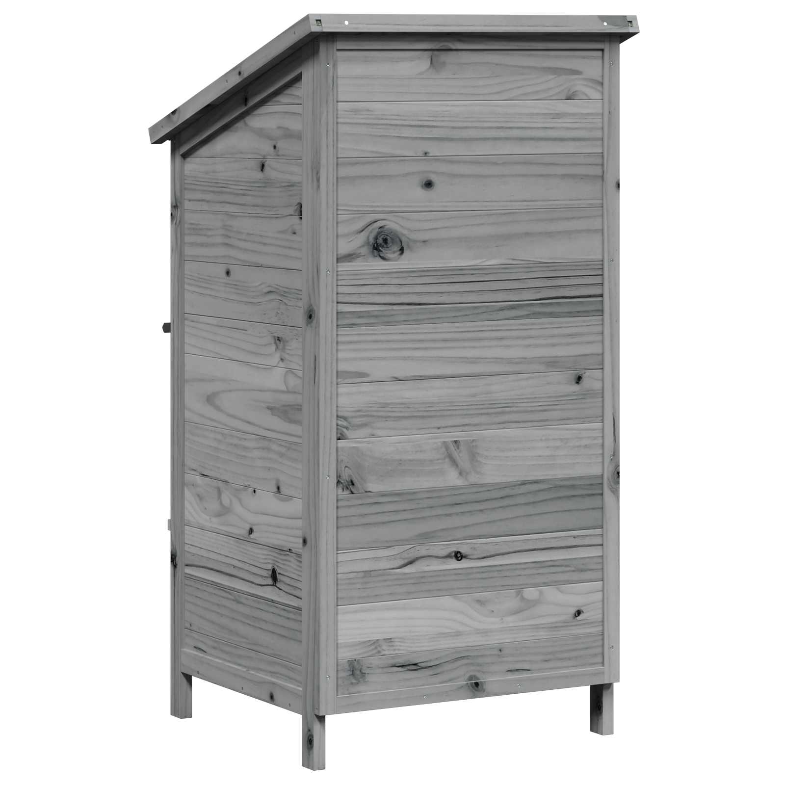Tuinschuur met dak Grijs 59 x 56 x 113,5 cm Massief Vurenhout