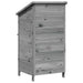 Tuinschuur met dak Grijs 59 x 56 x 113,5 cm Massief Vurenhout