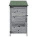 Tuinschuur met dak Grijs 59 x 56 x 113,5 cm Massief Vurenhout