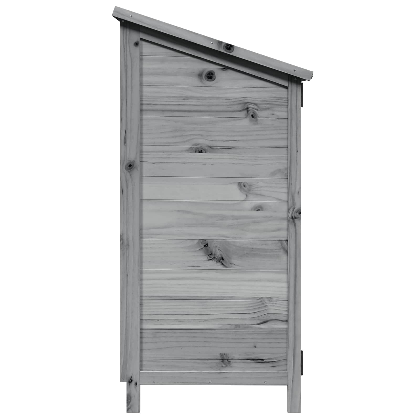 Tuinschuur met dak Grijs 59 x 56 x 113,5 cm Massief Vurenhout