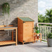 Tuinschuur met dak Bruin 59 x 56 x 113,5 cm Massief Vurenhout