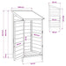 Tuinschuur met dak Bruin 59 x 56 x 113,5 cm Massief Vurenhout