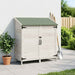 Tuinschuur met dak Wit 106,5 x 56 x 113,5 cm Massief Vurenhout