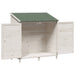 Tuinschuur met dak Wit 106,5 x 56 x 113,5 cm Massief Vurenhout