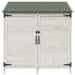 Tuinschuur met dak Wit 106,5 x 56 x 113,5 cm Massief Vurenhout