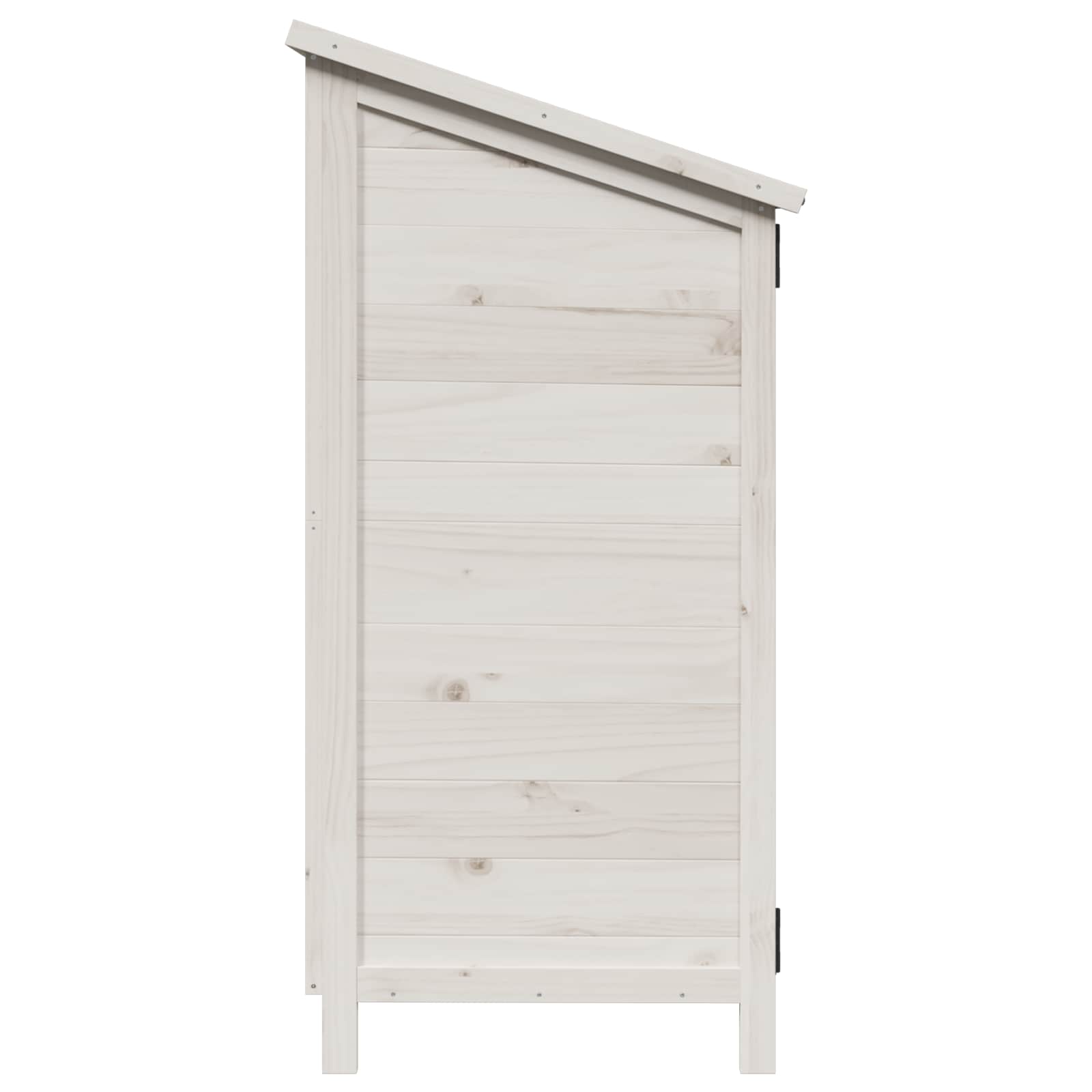 Tuinschuur met dak Wit 106,5 x 56 x 113,5 cm Massief Vurenhout