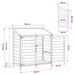 Tuinschuur met dak Wit 106,5 x 56 x 113,5 cm Massief Vurenhout