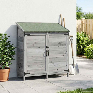 Tuinschuur Grijs 106,5 x 56 x 113,5 cm Massief Vurenhout