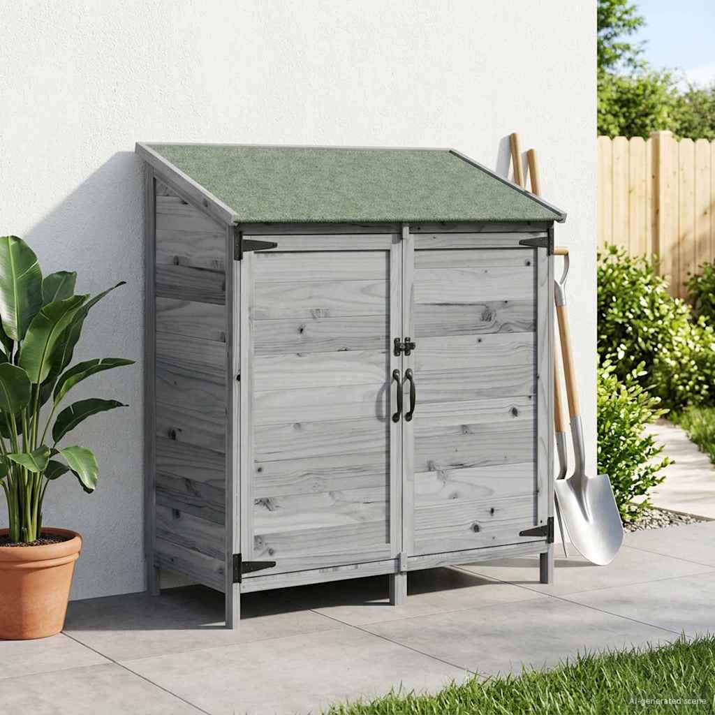 Tuinschuur Grijs 106,5 x 56 x 113,5 cm Massief Vurenhout