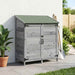 Tuinschuur Grijs 106,5 x 56 x 113,5 cm Massief Vurenhout