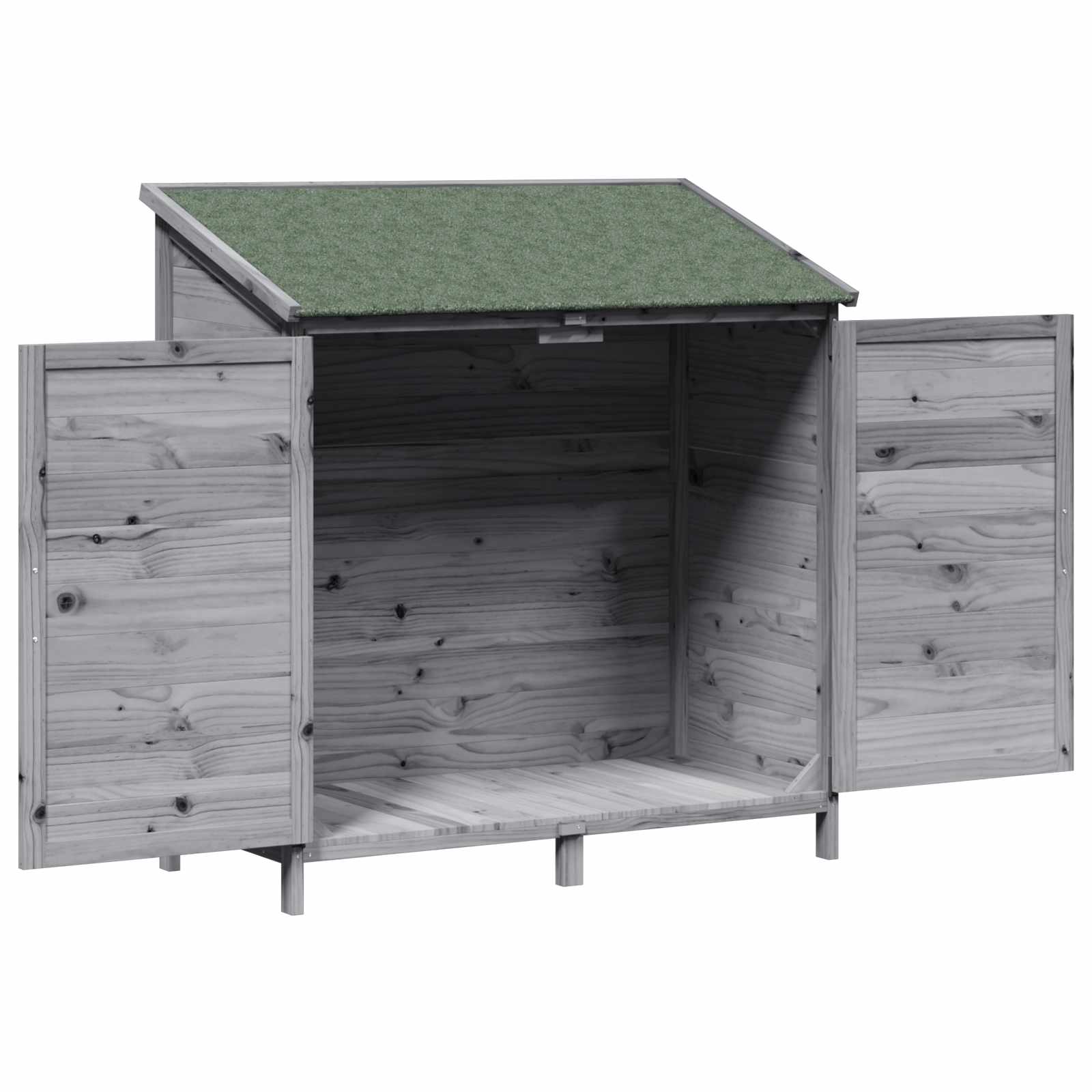 Tuinschuur Grijs 106,5 x 56 x 113,5 cm Massief Vurenhout