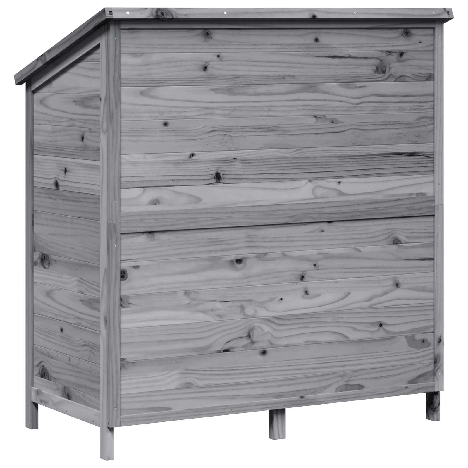 Tuinschuur Grijs 106,5 x 56 x 113,5 cm Massief Vurenhout