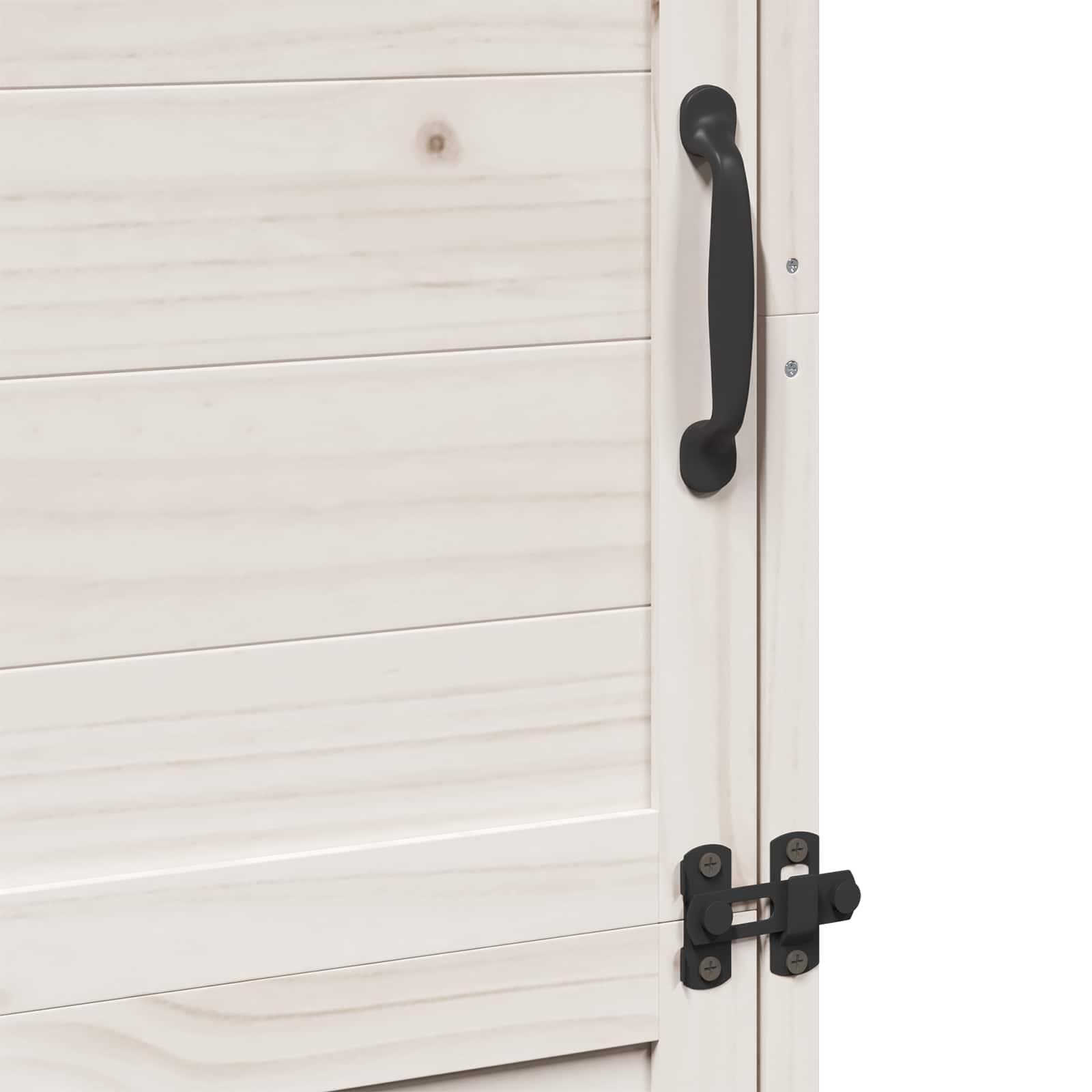 Tuinschuur met dak Wit 59,5 x 56 x 176,5 cm Massief Vurenhout