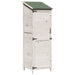 Tuinschuur met dak Wit 59,5 x 56 x 176,5 cm Massief Vurenhout