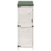 Tuinschuur met dak Wit 59,5 x 56 x 176,5 cm Massief Vurenhout