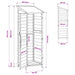 Tuinschuur met dak Wit 59,5 x 56 x 176,5 cm Massief Vurenhout