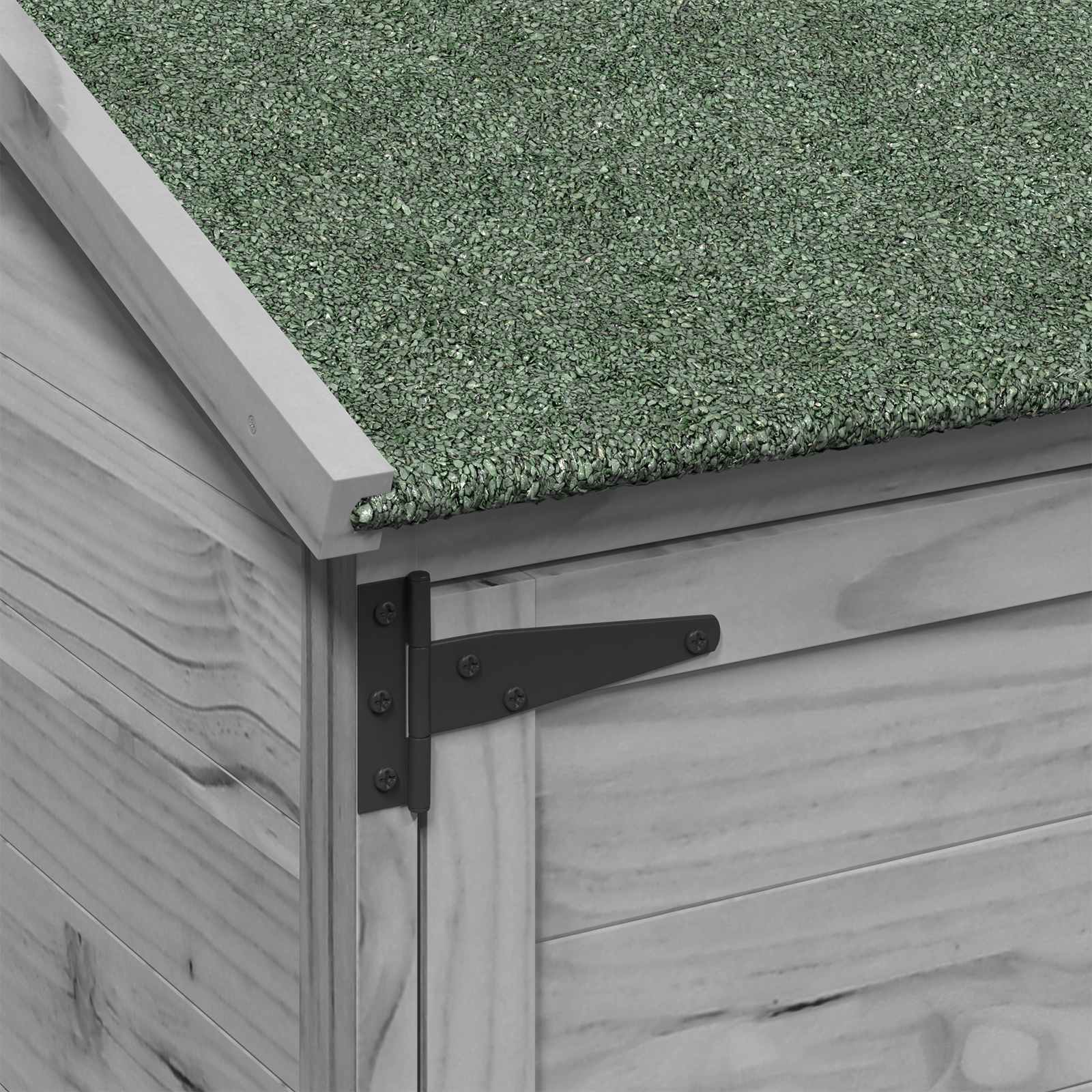 Tuinschuur met dak Grijs 59,5 x 56 x 176,5 cm Massief Vurenhout
