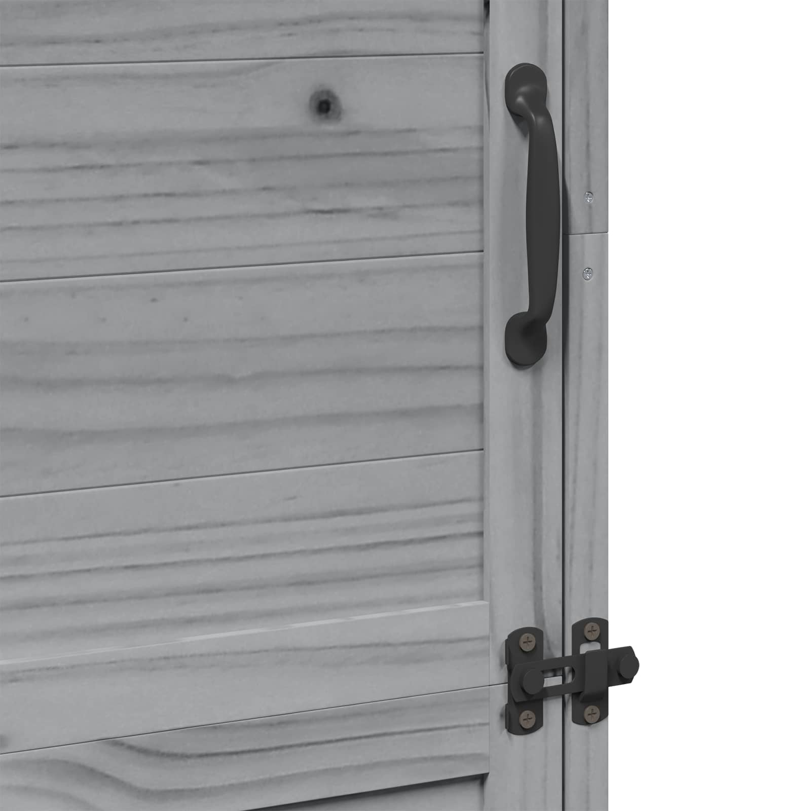 Tuinschuur met dak Grijs 59,5 x 56 x 176,5 cm Massief Vurenhout
