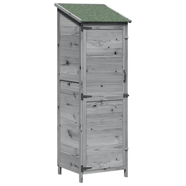 Tuinschuur met dak Grijs 59,5 x 56 x 176,5 cm Massief Vurenhout