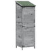 Tuinschuur met dak Grijs 59,5 x 56 x 176,5 cm Massief Vurenhout