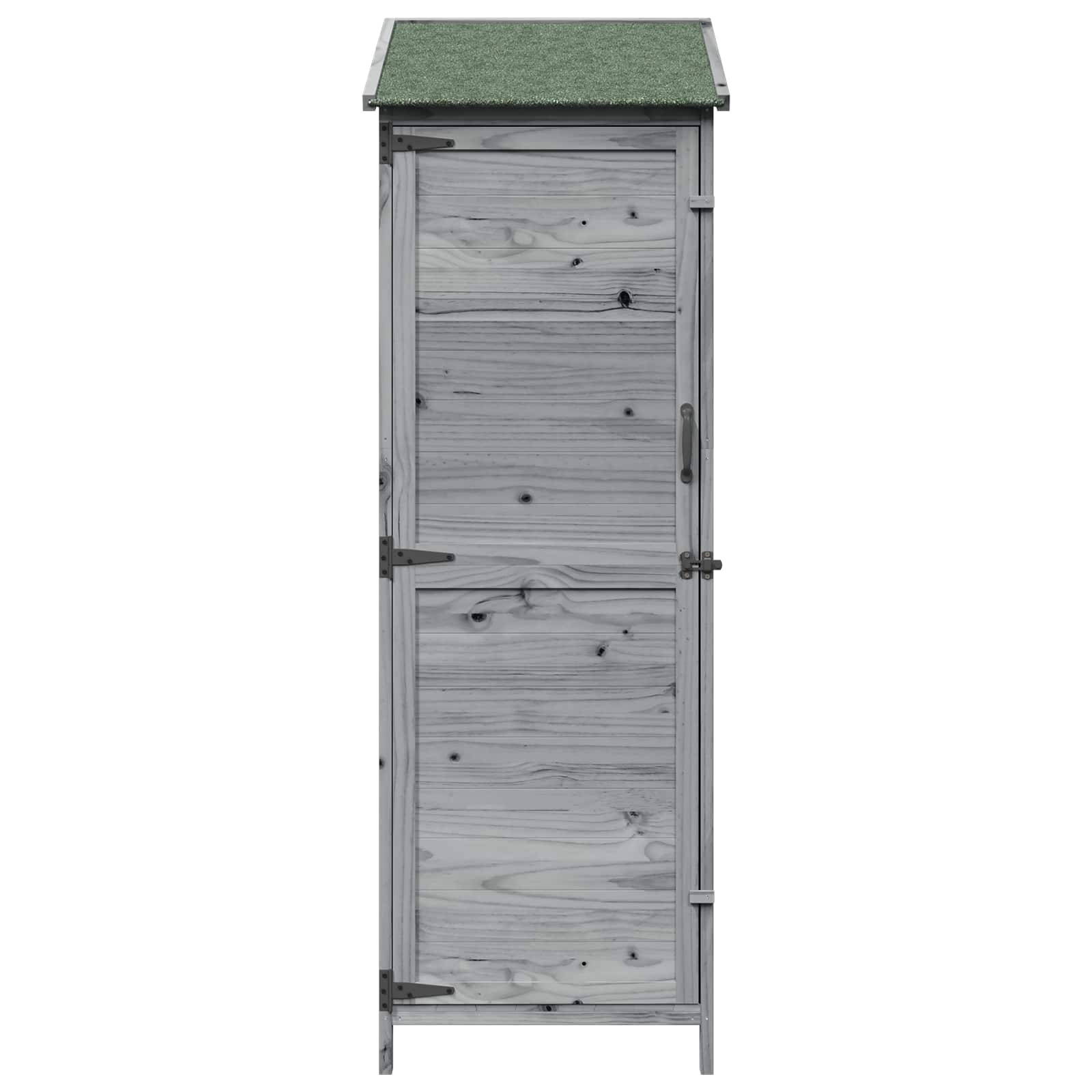 Tuinschuur met dak Grijs 59,5 x 56 x 176,5 cm Massief Vurenhout