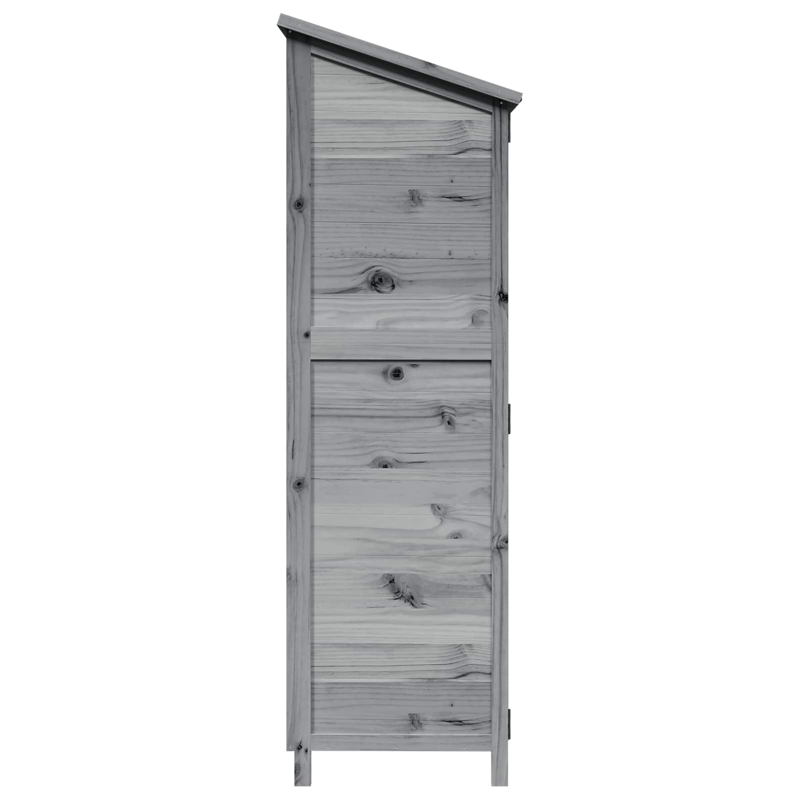 Tuinschuur met dak Grijs 59,5 x 56 x 176,5 cm Massief Vurenhout