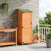 Tuinschuur met dak Bruin 59,5 x 56 x 176,5 cm Massief Vurenhout