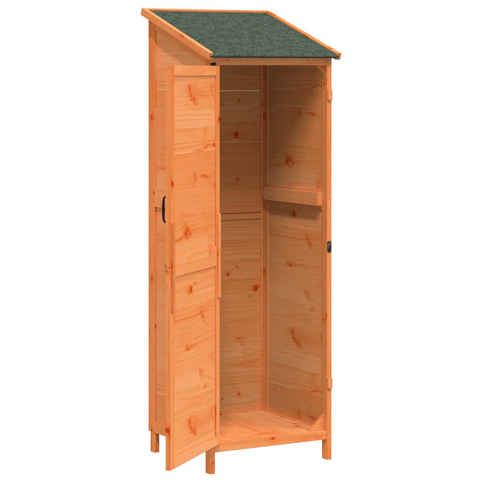 Tuinschuur met dak Bruin 59,5 x 56 x 176,5 cm Massief Vurenhout