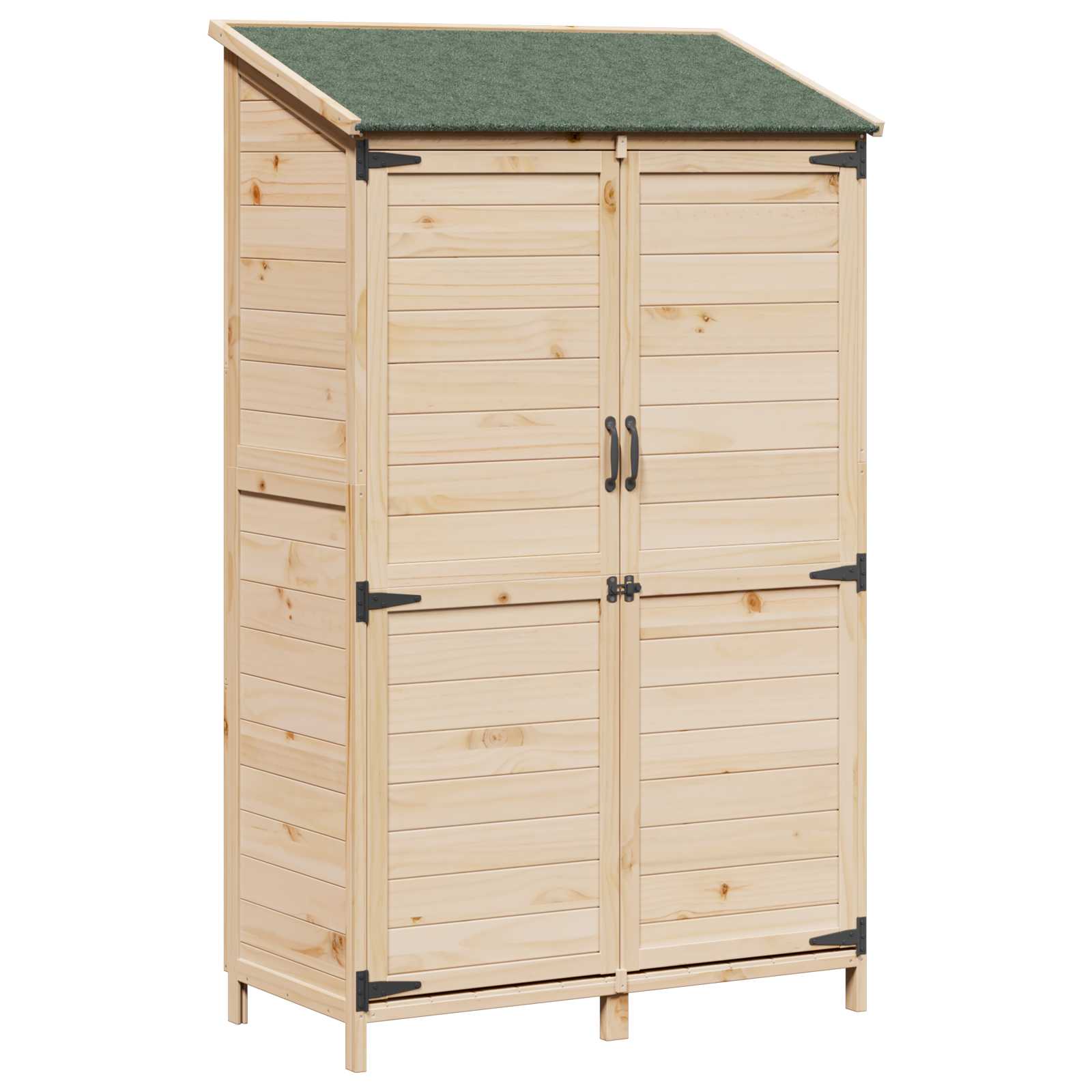 Tuinschuur Naturel 106,5 x 56 x 176 cm Massief Vurenhout