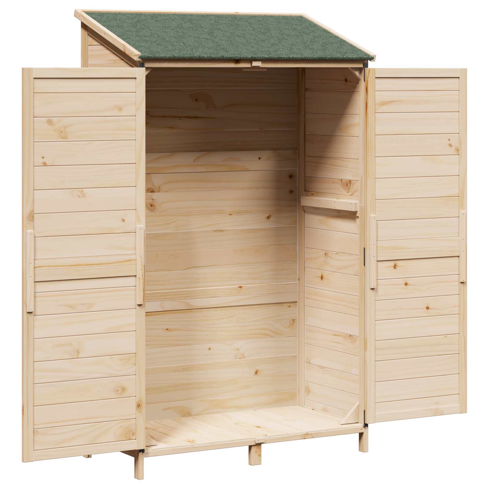 Tuinschuur Naturel 106,5 x 56 x 176 cm Massief Vurenhout
