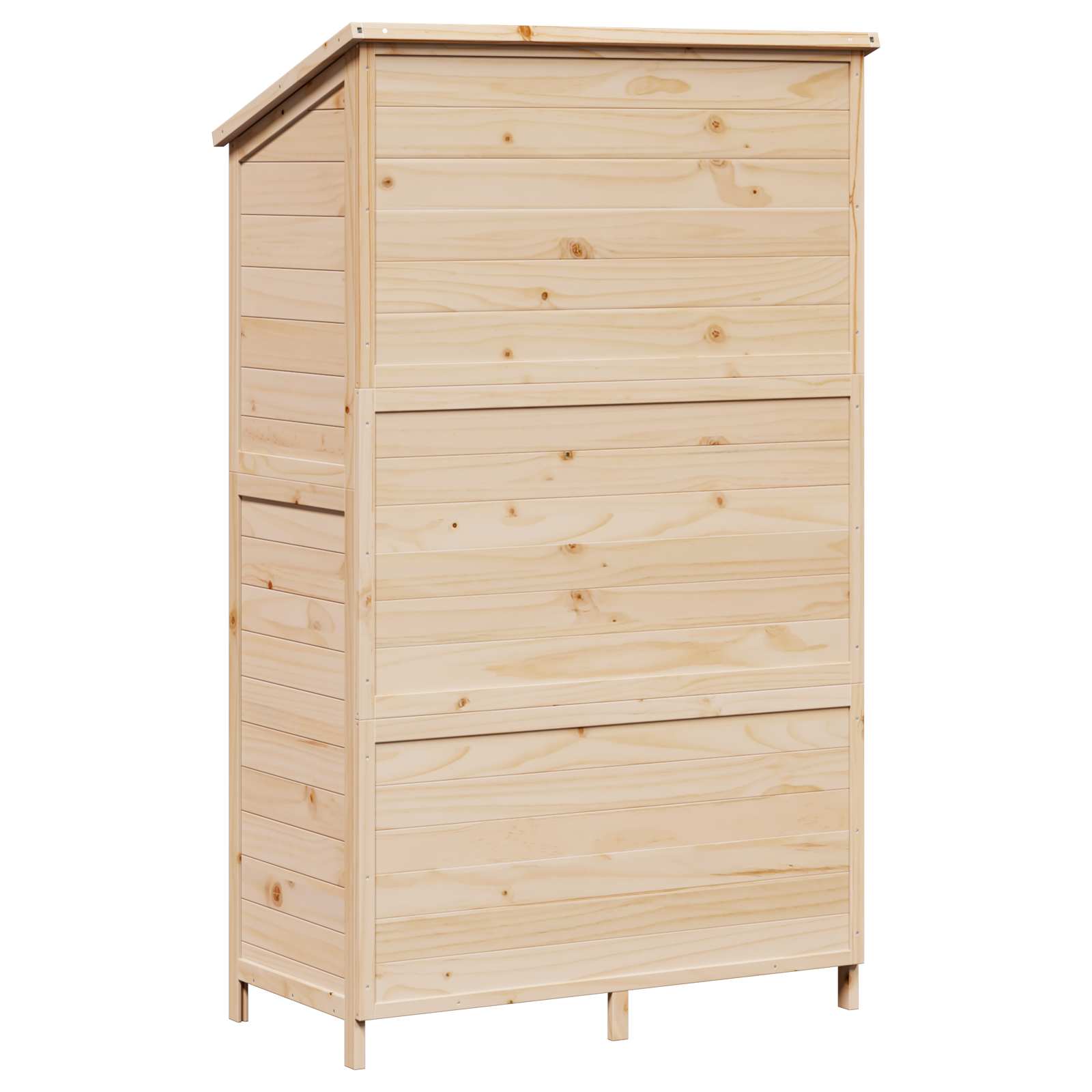 Tuinschuur Naturel 106,5 x 56 x 176 cm Massief Vurenhout