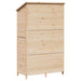 Tuinschuur Naturel 106,5 x 56 x 176 cm Massief Vurenhout