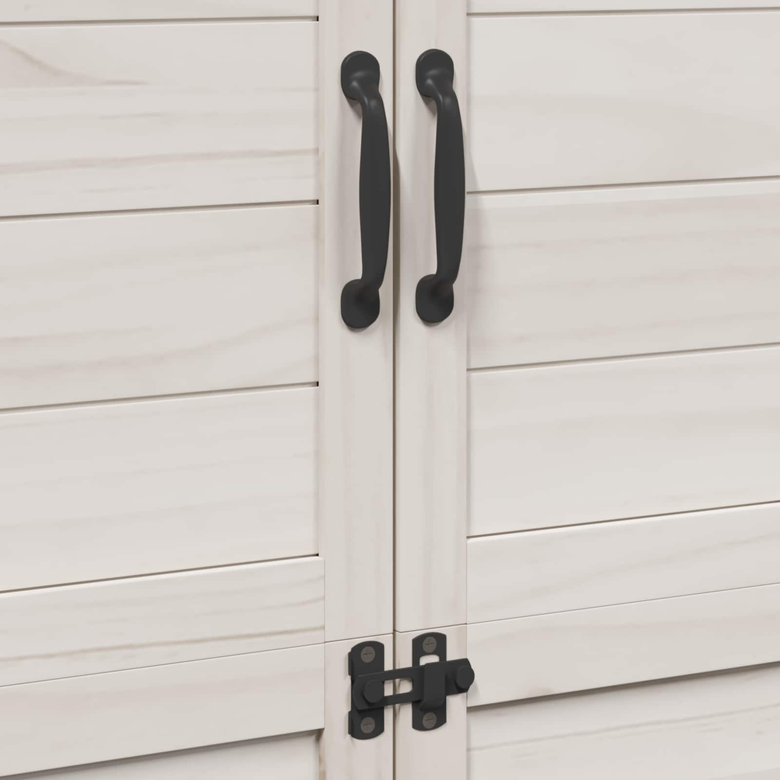 Tuinschuur met dak Wit 106,5 x 56 x 176 cm Massief Vurenhout