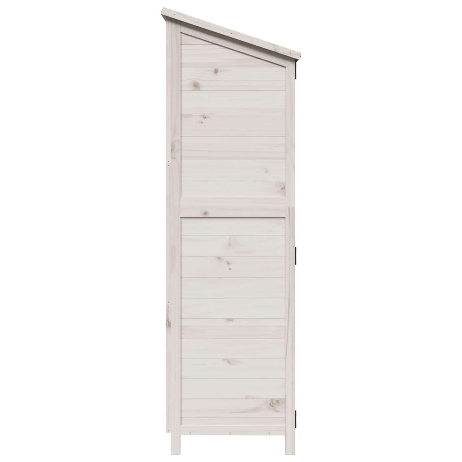 Tuinschuur met dak Wit 106,5 x 56 x 176 cm Massief Vurenhout