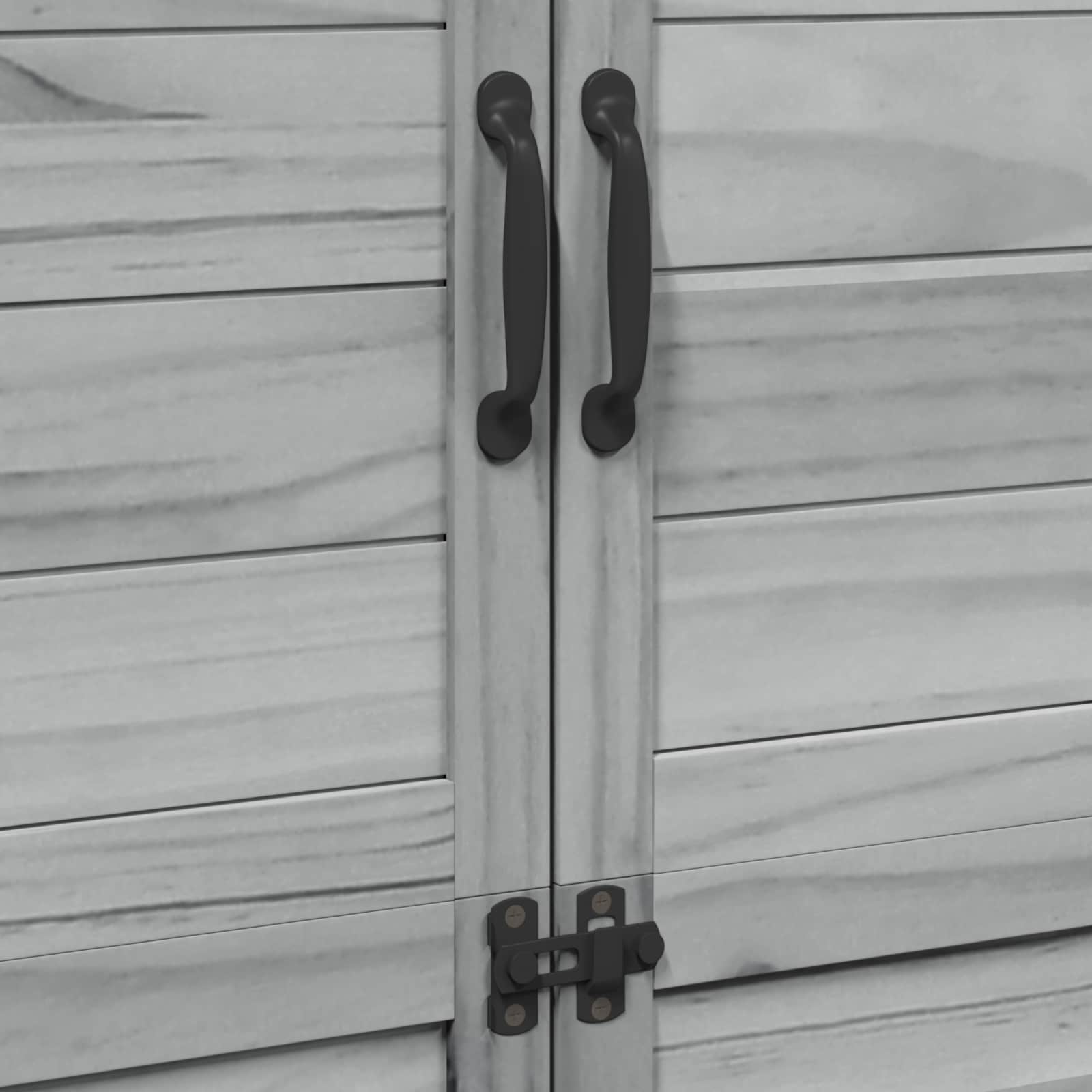 Tuinschuur met dak Grijs 106,5 x 56 x 176 cm Massief Vurenhout