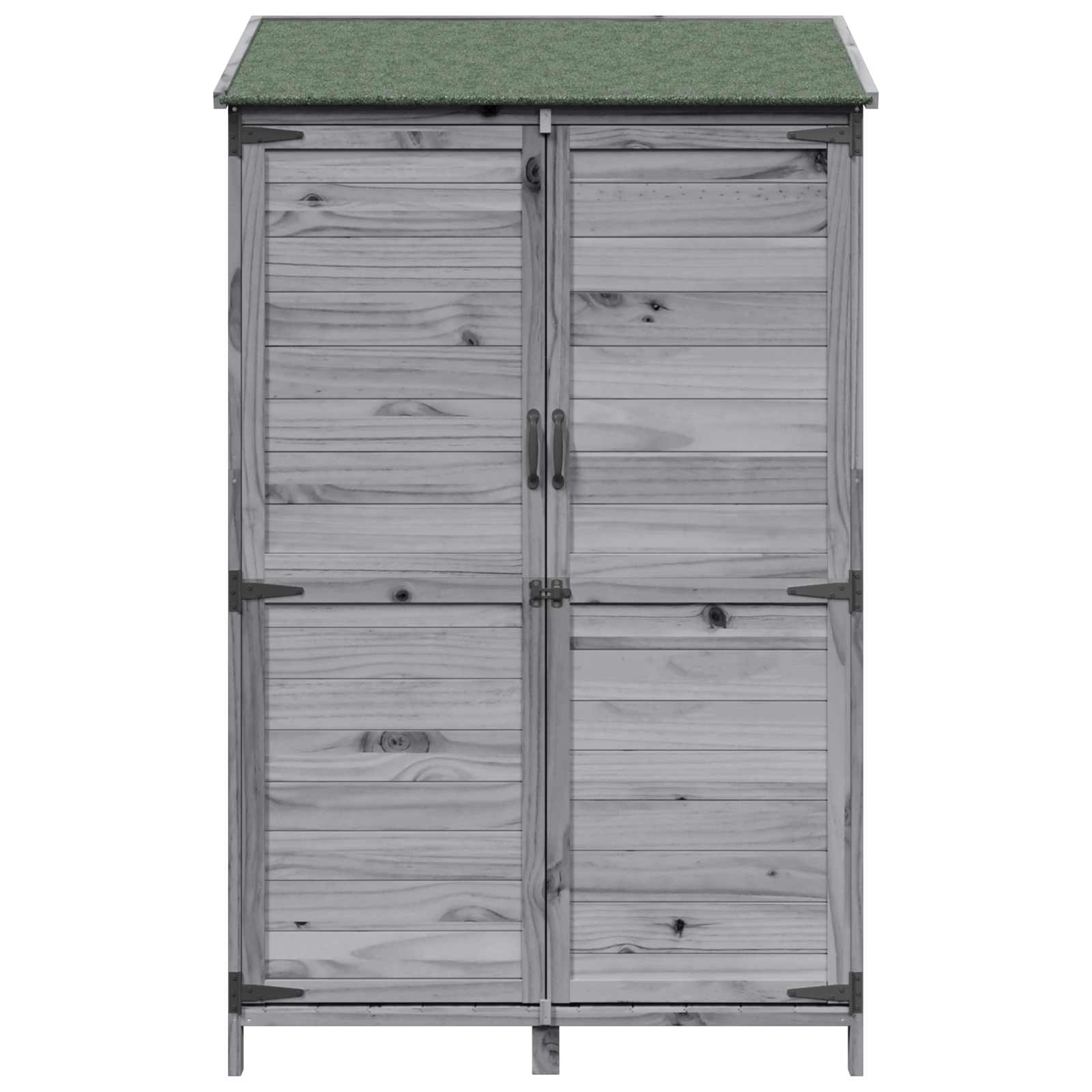 Tuinschuur met dak Grijs 106,5 x 56 x 176 cm Massief Vurenhout