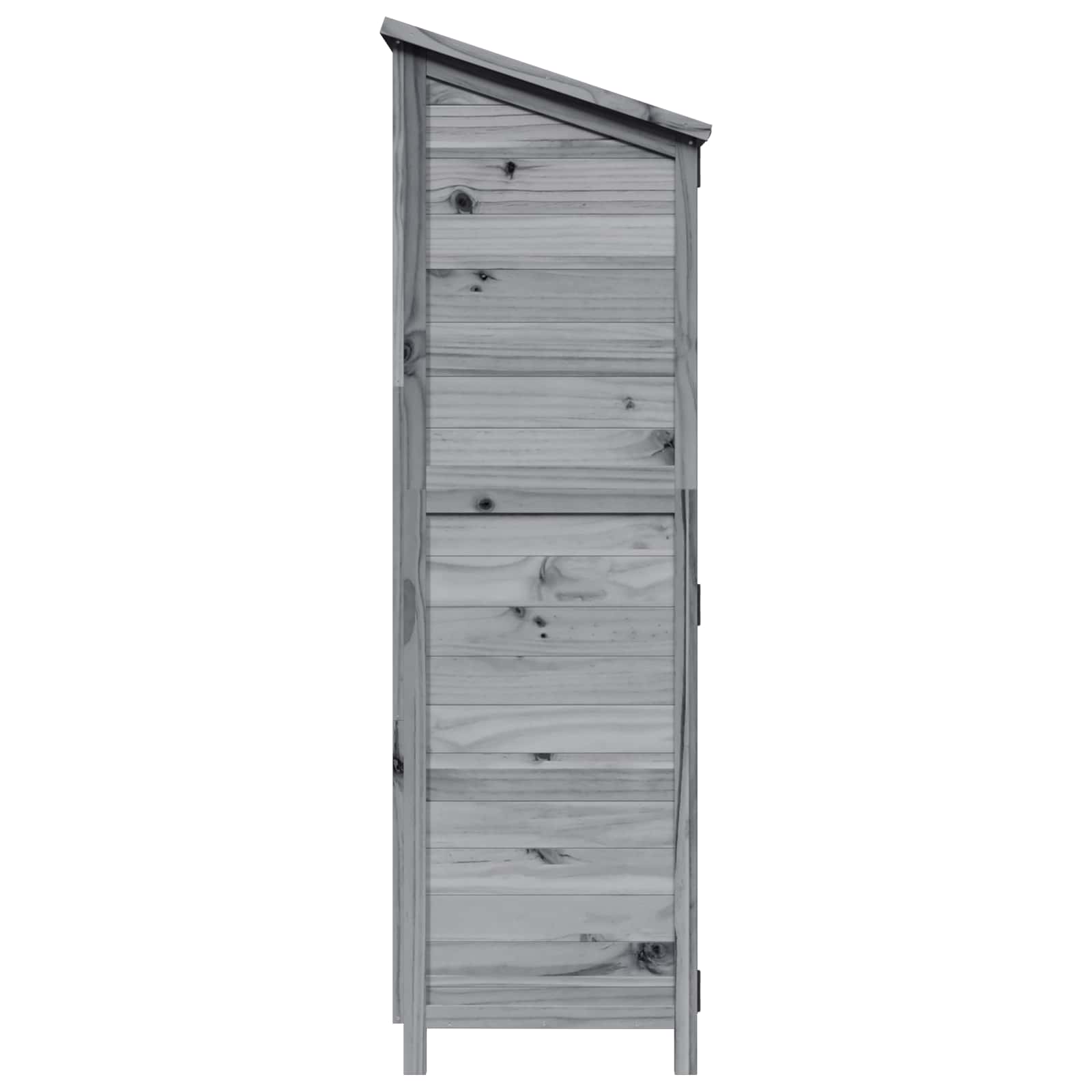 Tuinschuur met dak Grijs 106,5 x 56 x 176 cm Massief Vurenhout