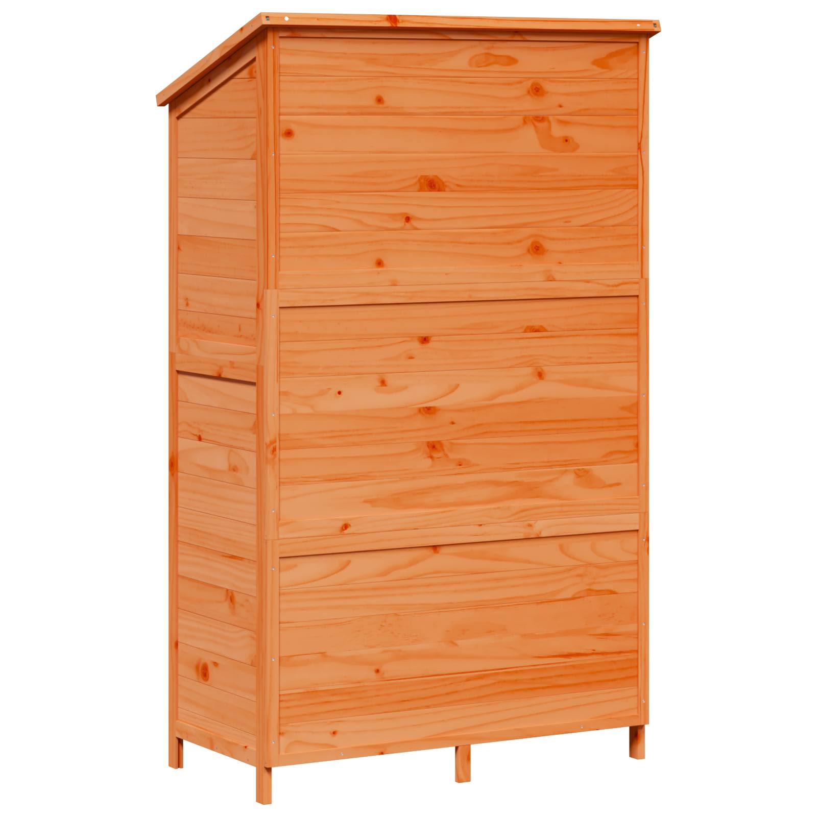 Tuinschuur met dak Bruin 106,5 x 56 x 176 cm Massief Vurenhout