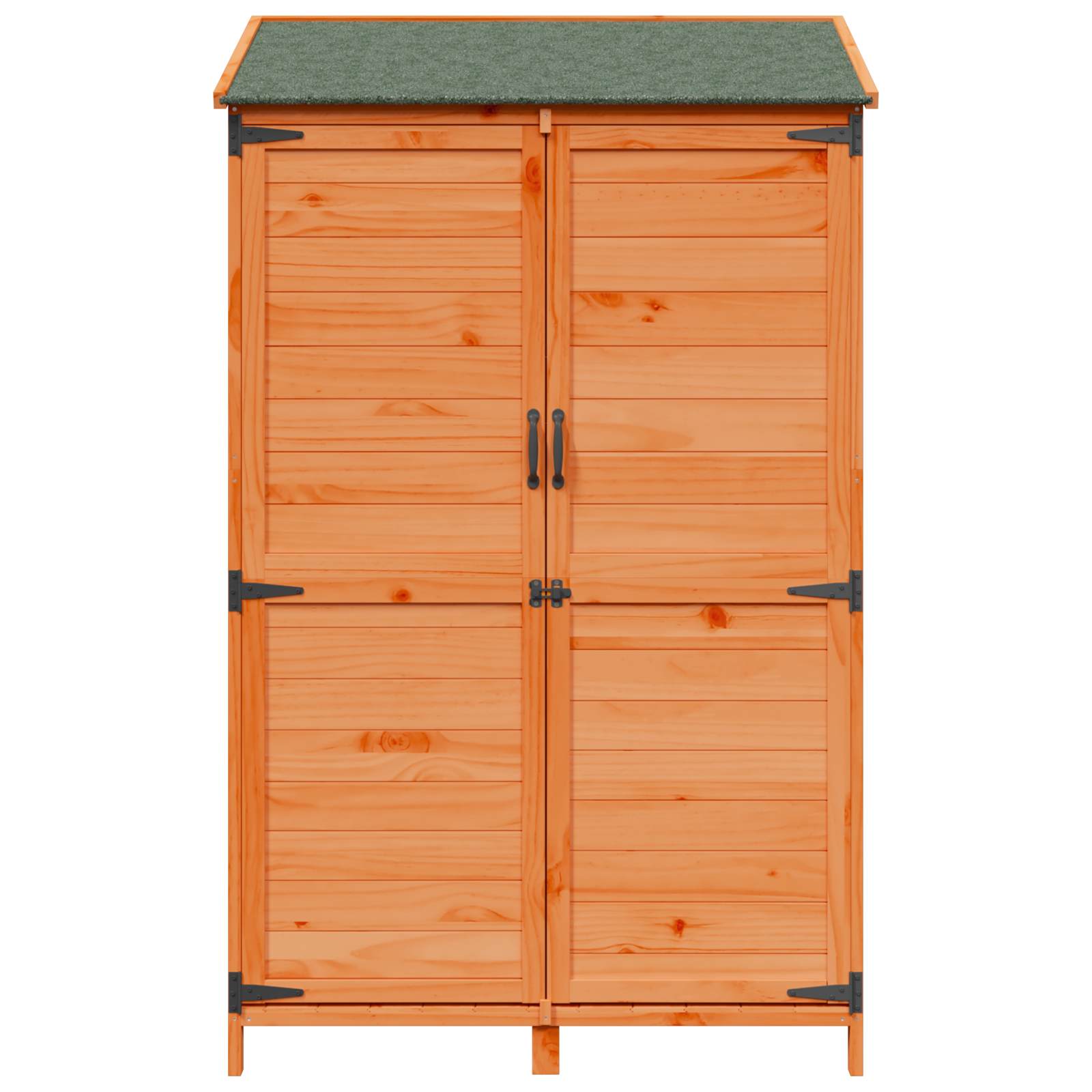 Tuinschuur met dak Bruin 106,5 x 56 x 176 cm Massief Vurenhout